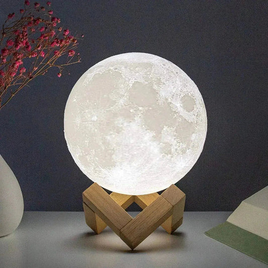 D5 starry moon lamp with LED light and display stand