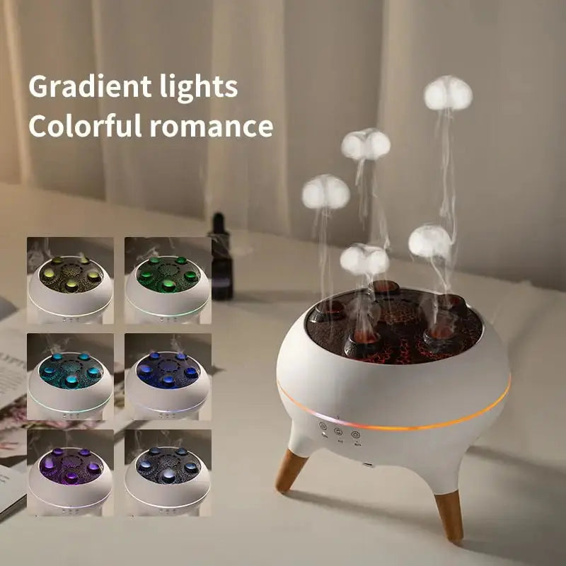 Jellyfish Air Humidifier – 250Ml Oil Diffuser with Remote & 7-Color Night Light