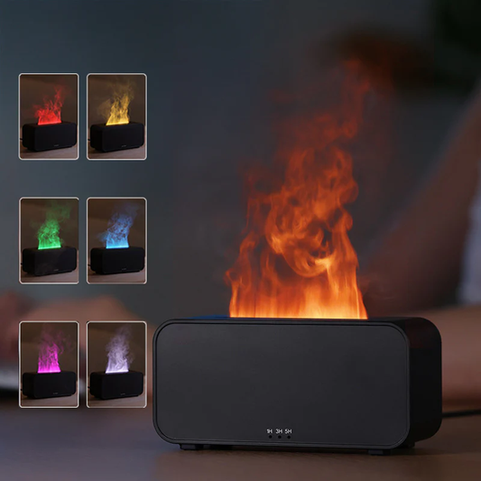 Flame Aroma Diffuser – USB Ultrasonic Essential Oil Diffuser & Cool Mist Humidifier with Realistic Flame Effect for Home & Bedroom Prime picks