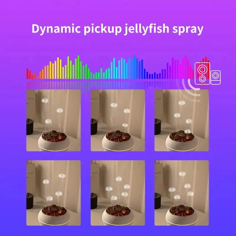 Jellyfish Air Humidifier – 250Ml Oil Diffuser with Remote & 7-Color Night Light