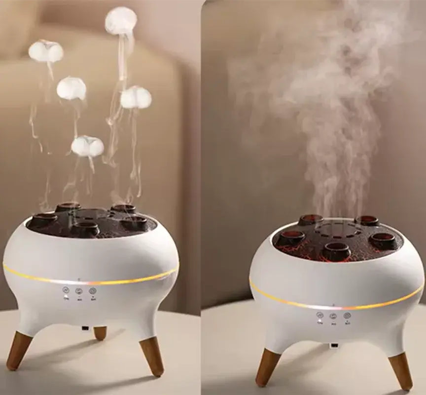 Jellyfish Air Humidifier – 250Ml Oil Diffuser with Remote & 7-Color Night Light